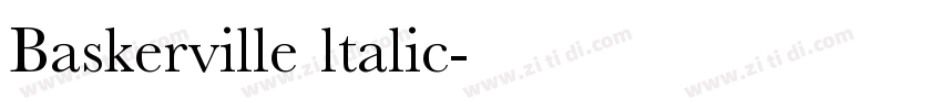 Baskerville ltalic字体转换
